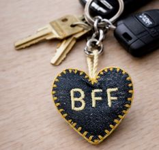 Handmade Heart BFF Message Charm